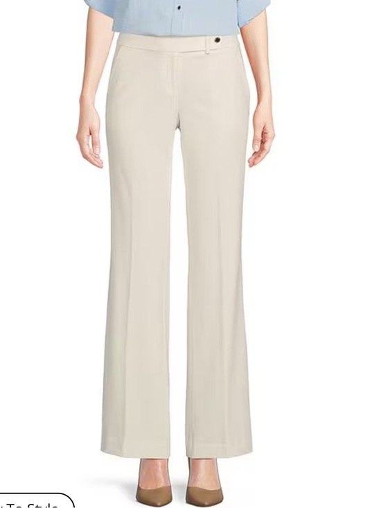Calvin Klein Pants - Calvin Klein classic fit women’s cream trousers, size 6, new with tags